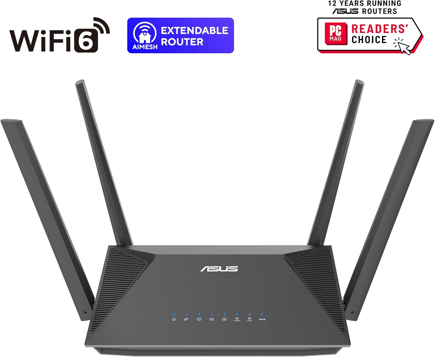 Router Sem Fios Asus RT-AX52 Pro/ WiFi 6/ 3000Mbps/ 2.4GHz 5GHz/ 4 Antenas/ WiFi 802.11ax/ac/n/a/ - n/b/g - Imagem 2