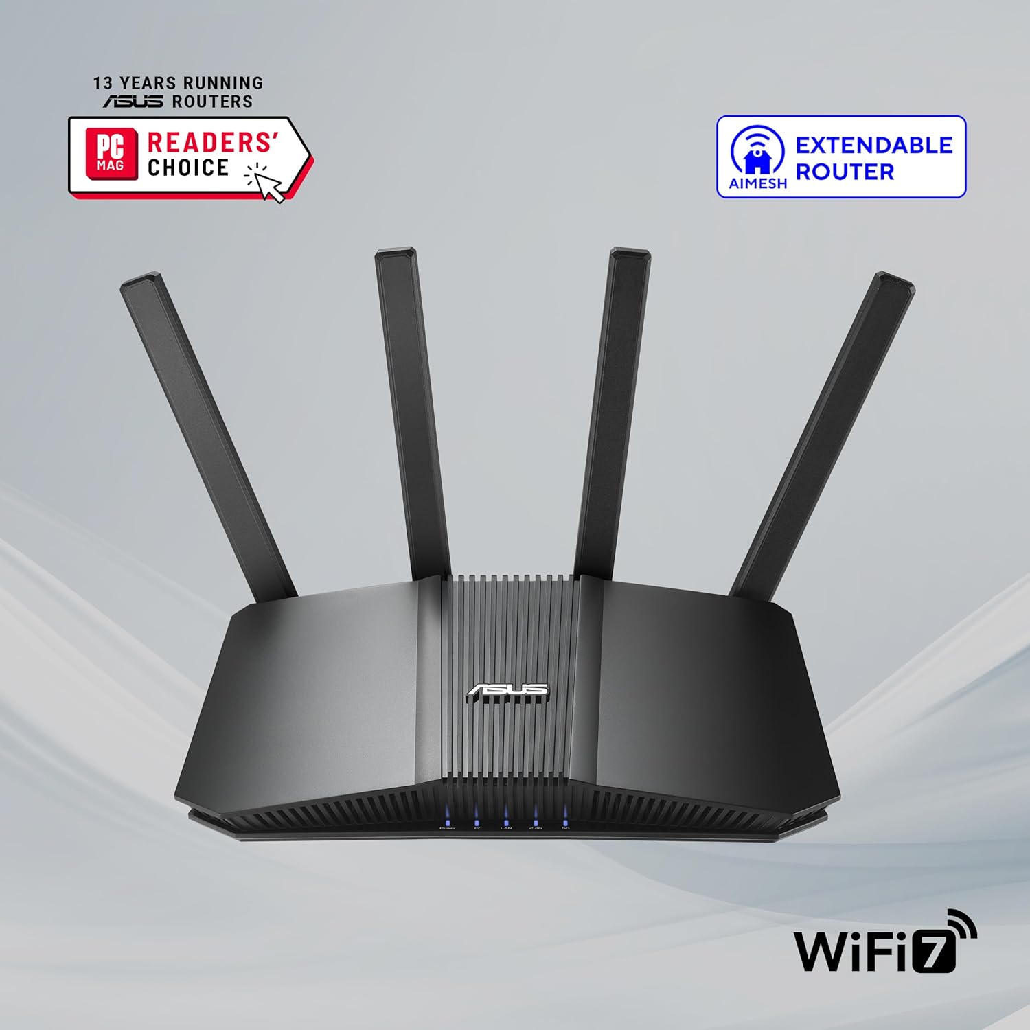 Router Sem Fios Asus RT-BE82U/ WiFi 7/ 6500Mbps/ 2.4GHz 5GHz/ 4 Antenas/ WiFi 802.11be/ax/ac/n/a/ - n/b/g - Imagem 2