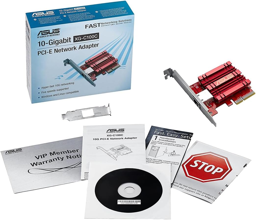 Placa de Rede RJ45-PCI Express Asus XG-C100C V3/ 10Gbps - Imagem 4