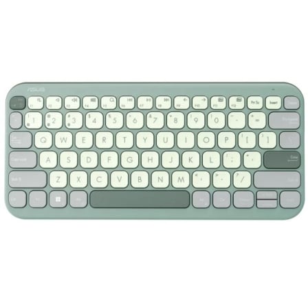 Teclado Sem Fios ASUS Marshmallow KW100 Compacto 75% Bluetooth Verde