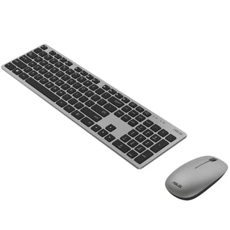 Combo Teclado e Rato Wireless ASUS W5000 2.4GHz 11mm Ultrafino Silencioso Cinza - Imagem 2