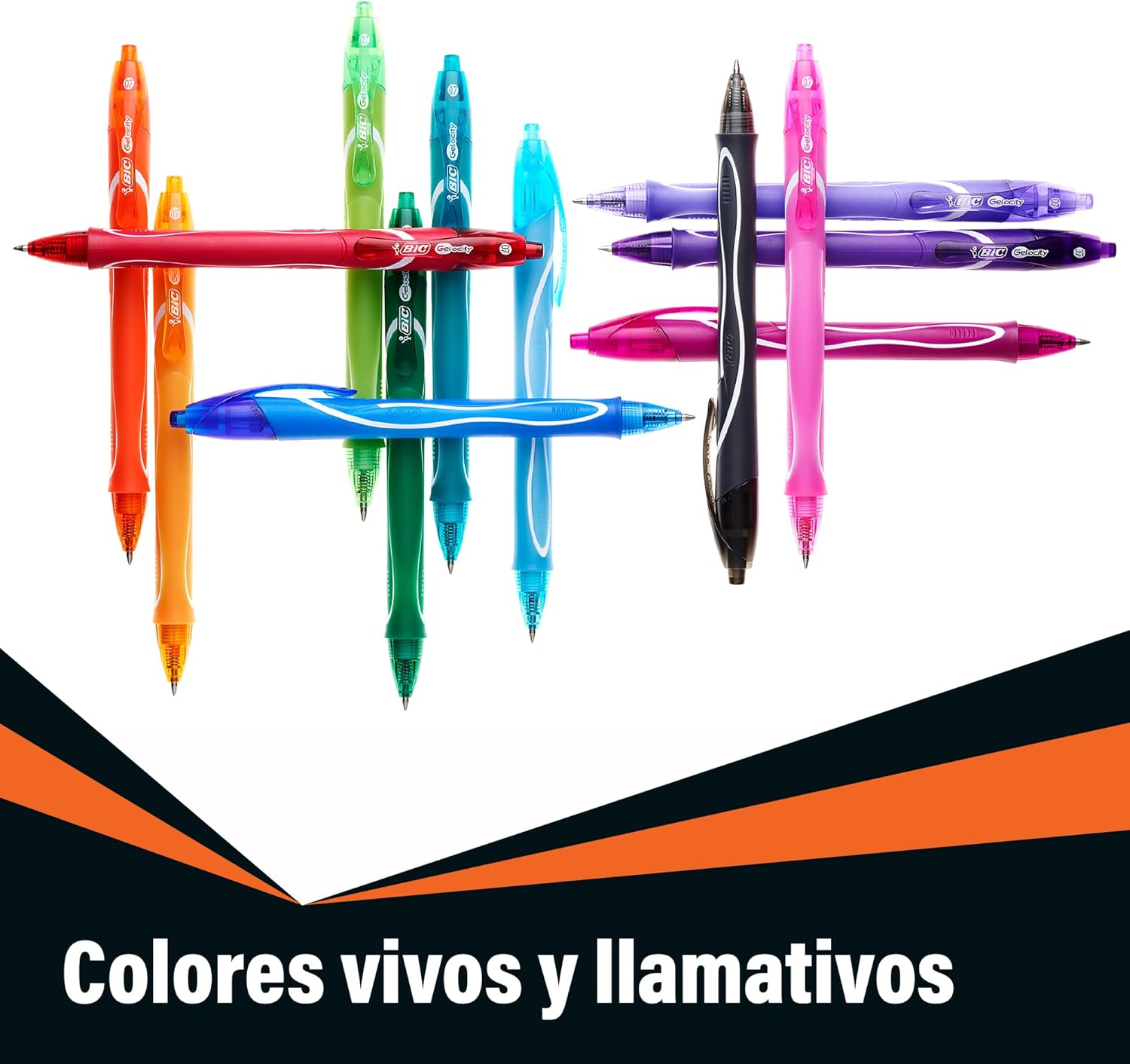Canetas de Tinta de Gel Retráteis Bic Gelocity Quick Dry 964769/ 6 unidades/ Sortidos - Imagem 4