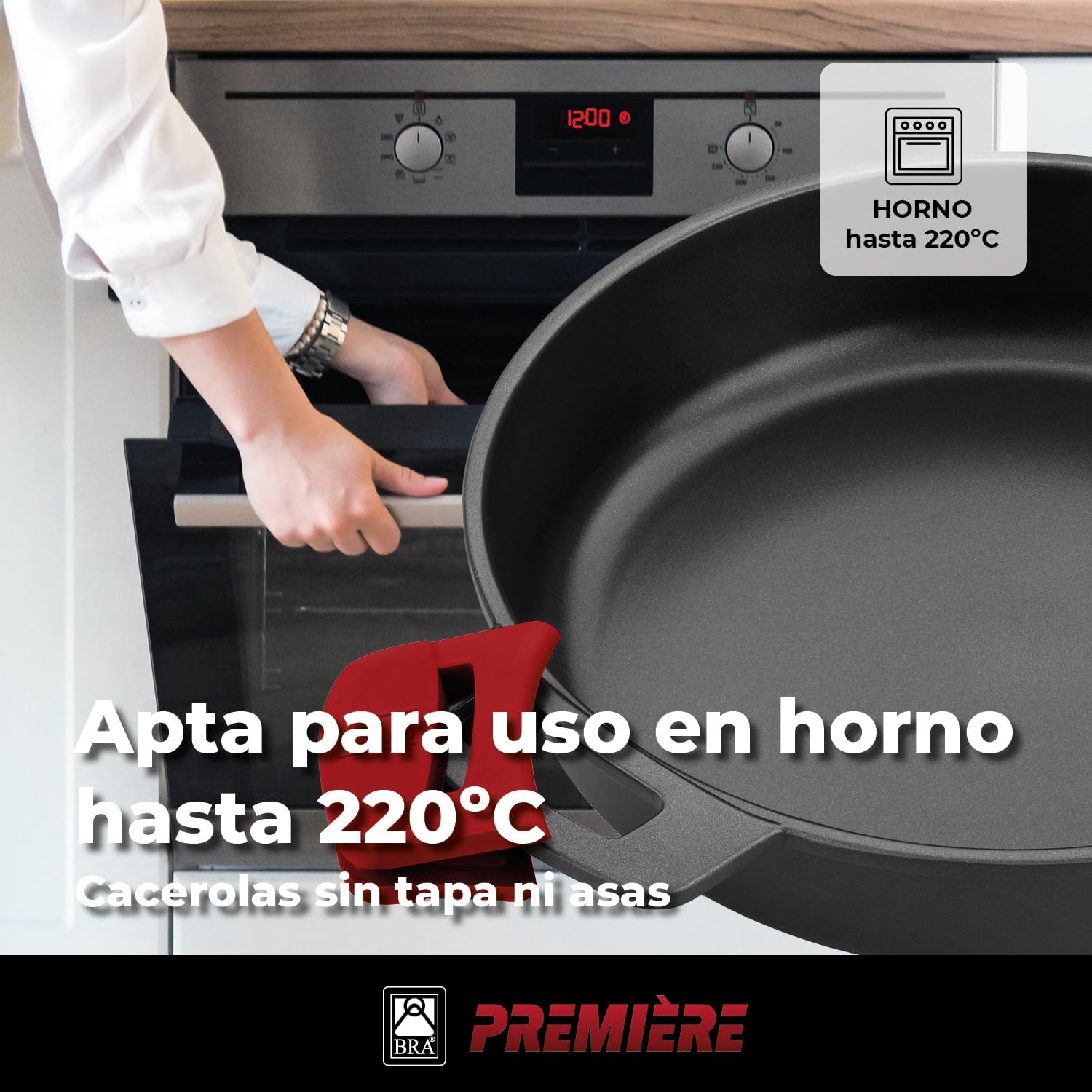 Caçarola Bra Premiere A410320/ 20cm/ Alumínio fundido/ Própria para Indução - Imagem 3