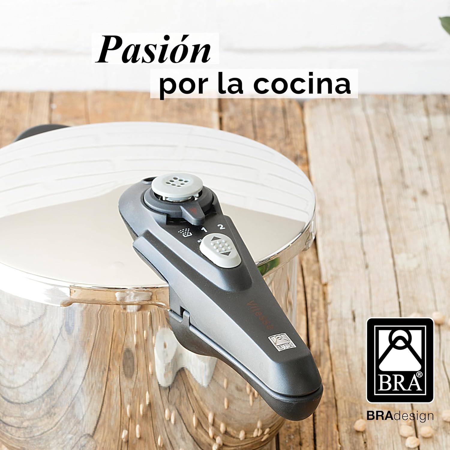 Panela de Pressão Bra Vitesse A185102/ 22cm/ 6L/ Aço Inoxidável/ Compatível com Indução - Imagem 6