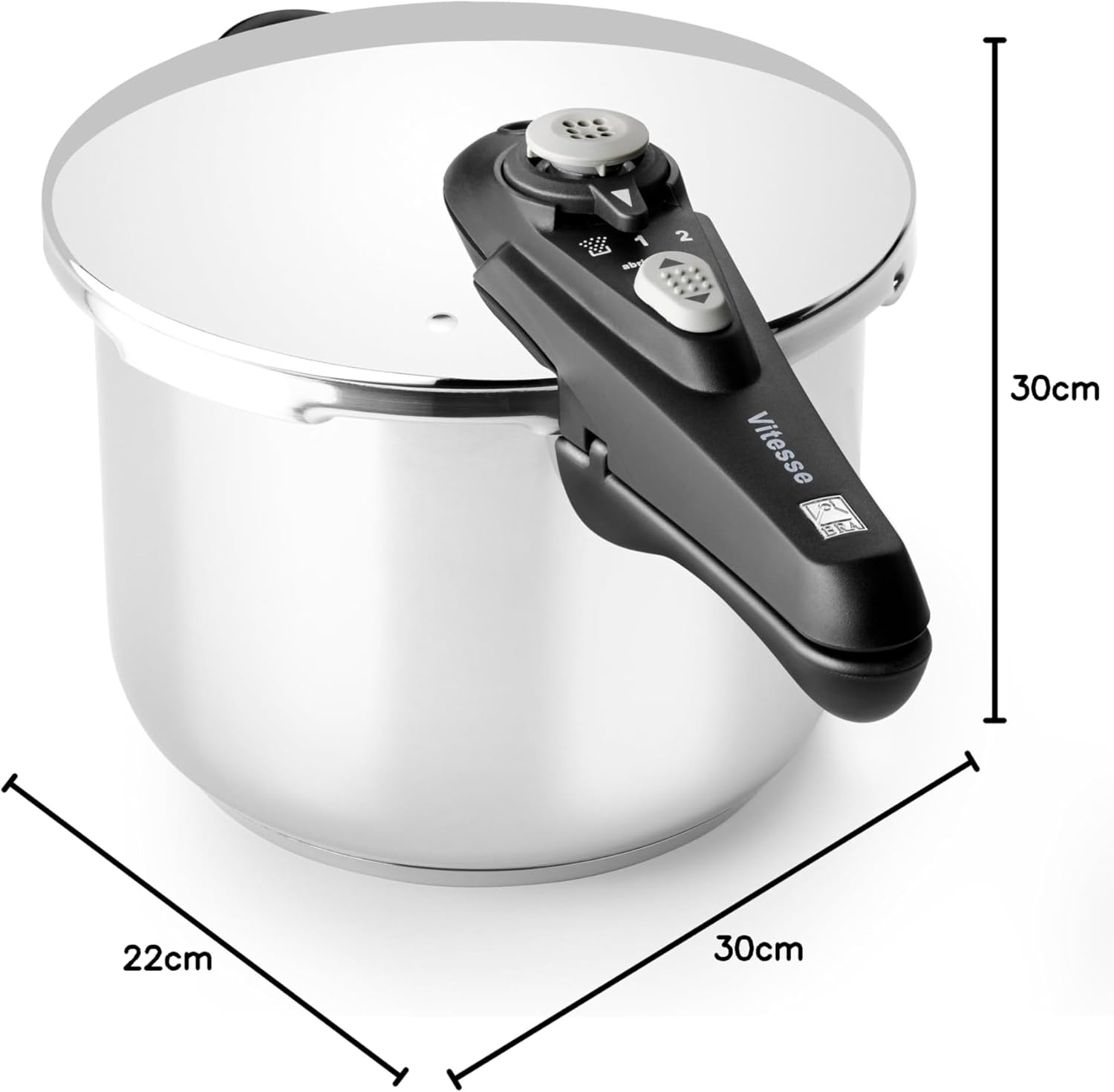 Panela de Pressão Bra Vitesse A185103/ 22cm/ 7L/ Aço Inoxidável/ Adequada para Indução - Imagem 7