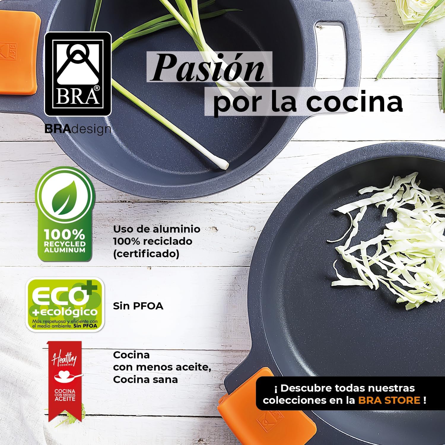 Olla Bra Efficient A273907/ 28cm/ 11.1L/ Alumínio Fundido/ Apta para Indução - Imagem 5