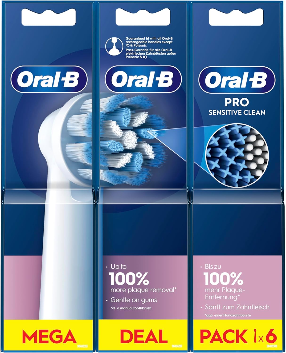 Recargas para Escova de Dentes Elétrica Braun Oral-B Sensitive Clean Pack 6 Unidades
