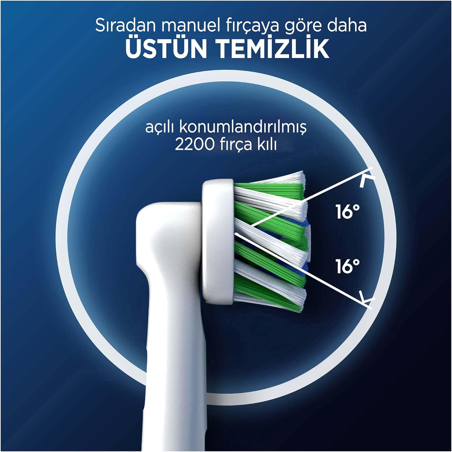 Cabeçal de Substituição Braun para Escova Braun Oral-B Pro Cross Action/ Pack 6 unids - Imagem 3