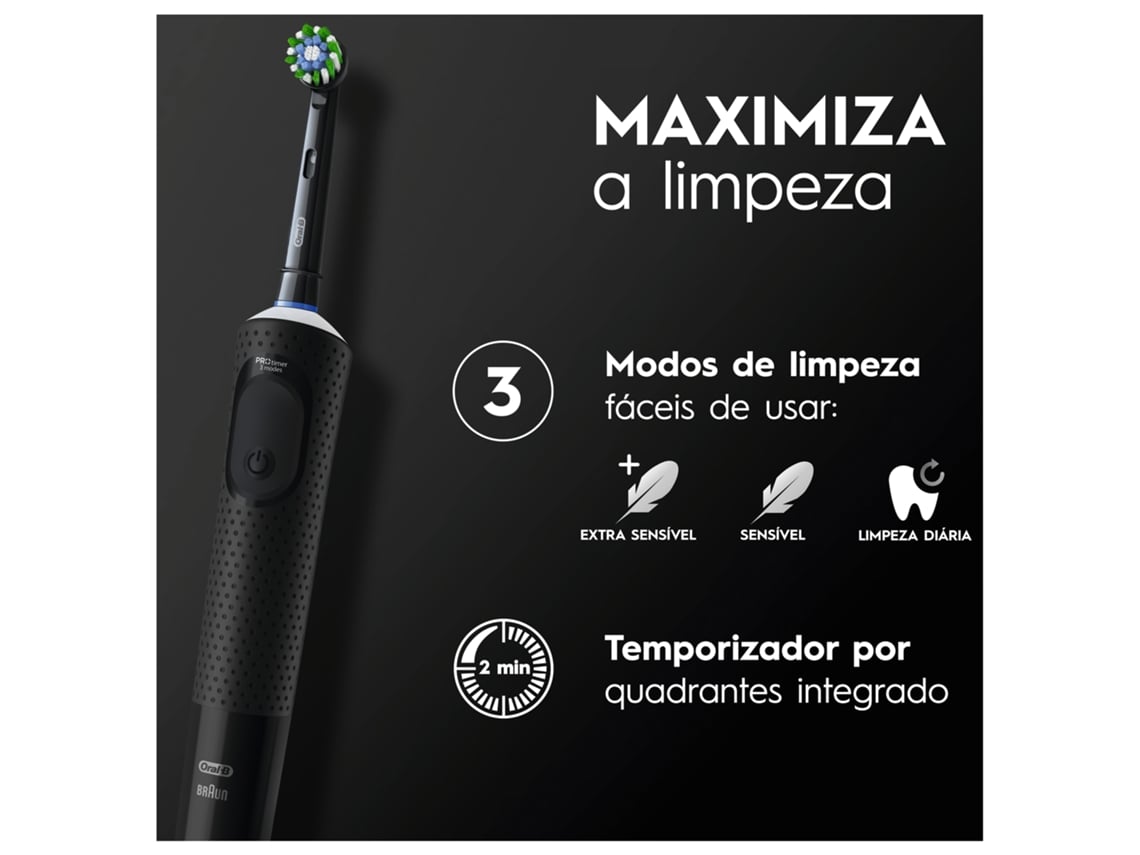 Escova de Dentes Braun Oral-B Vitality Pro/Preto - Imagem 2