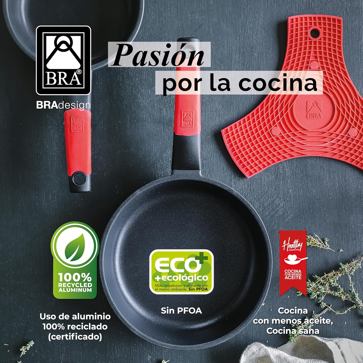 Sartén Bra Premiere A411220/ 20cm/ Alumínio Fundido/ Apta para Indução - Imagem 4