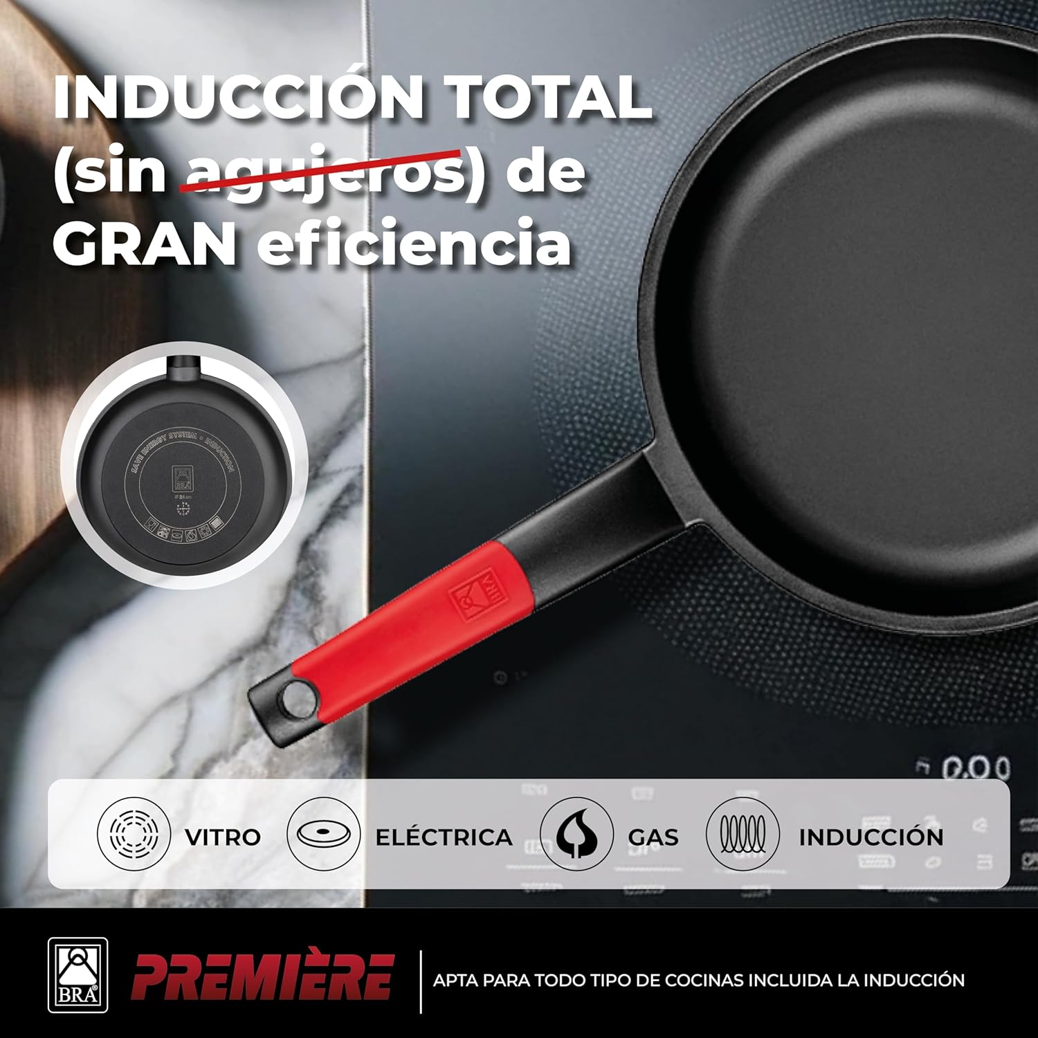 Frigideira Bra Premiere A411232/ 32cm/ Alumínio fundido/ Adequada para Indução - Imagem 3