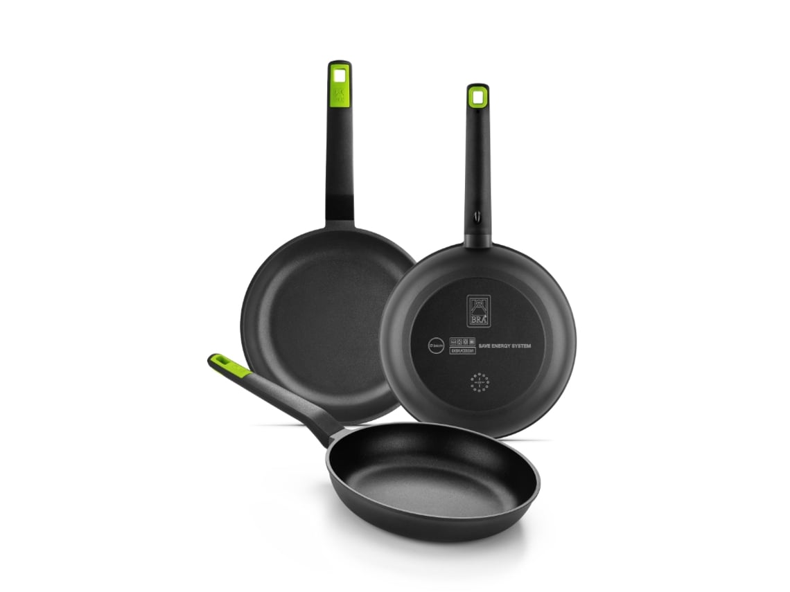 Pack 3 Frigideiras Bra Gastro A841201/ 18cm/ 22cm/ 26cm/ Própria para Indução