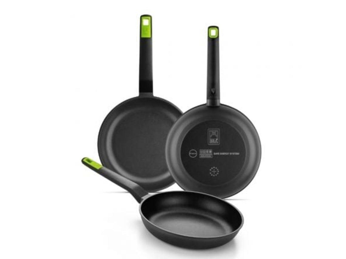 Pack de 3 Frigideiras Bra Gastro A841202/ 20cm/ 24cm/ 28cm/ Apta para Indução