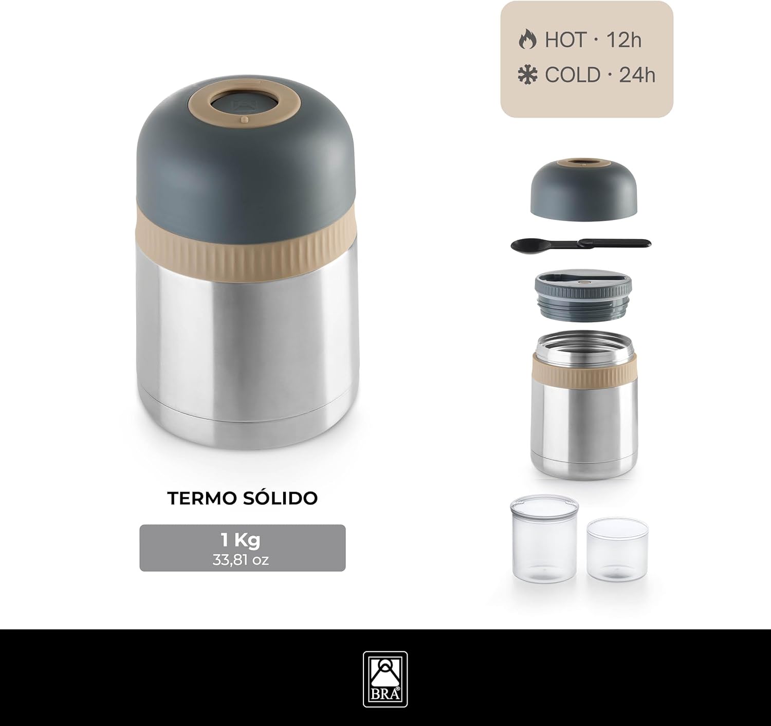 Termo Bra Enjoy Signature A196123/ Capacidade 1000ml/ para sólidos e líquidos - Imagem 2