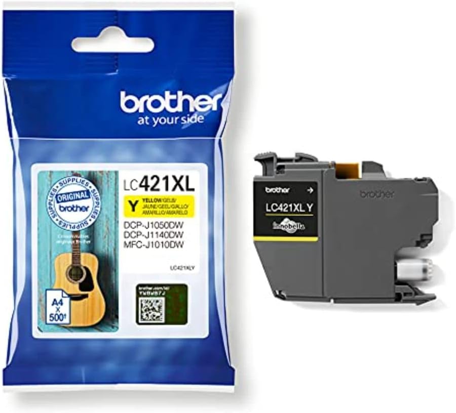 Tinteiro Original Brother LC421XL Alta Capacidade/ Amarelo