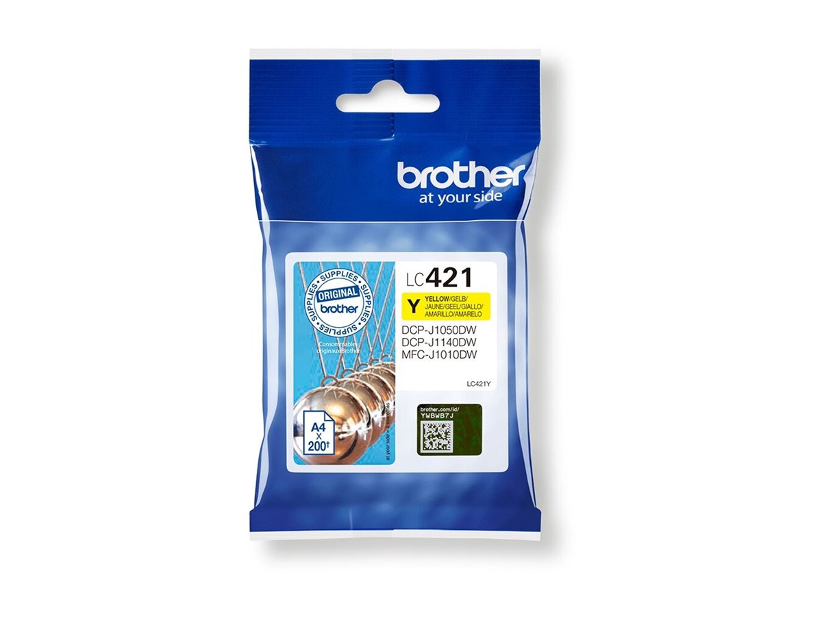 Tinteiro Original Brother LC421/ Amarelo