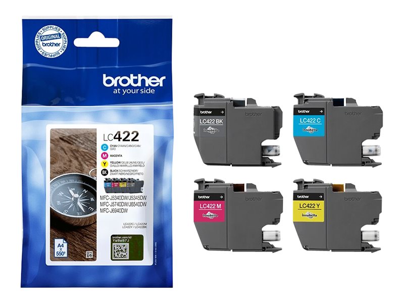 Tinteiro Original Brother LC422VAL Multipack/ Ciano/ Magenta/ Amarelo/ Preto - Imagem 4