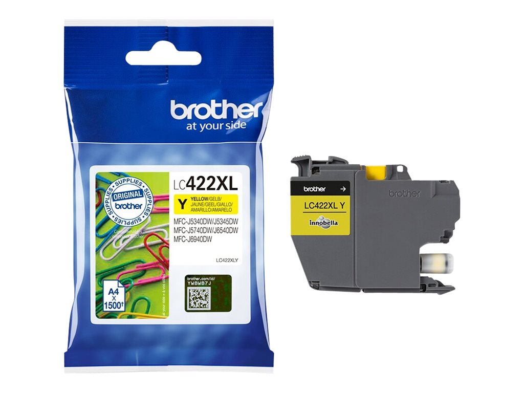 Tinteiro Original Brother LC-422 XL Alta Capacidade Amarelo - Imagem 4