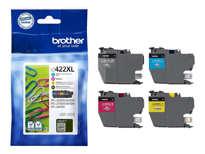 Tinteiro Original Brother LC-422XL Alta Capacidade Multipack/ Ciano/ Magenta/ Amarelo/ Preto - Imagem 4