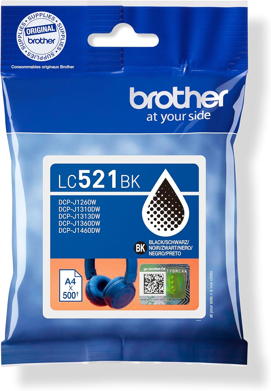 Tinteiro Original Brother LC521BK/ Preto
