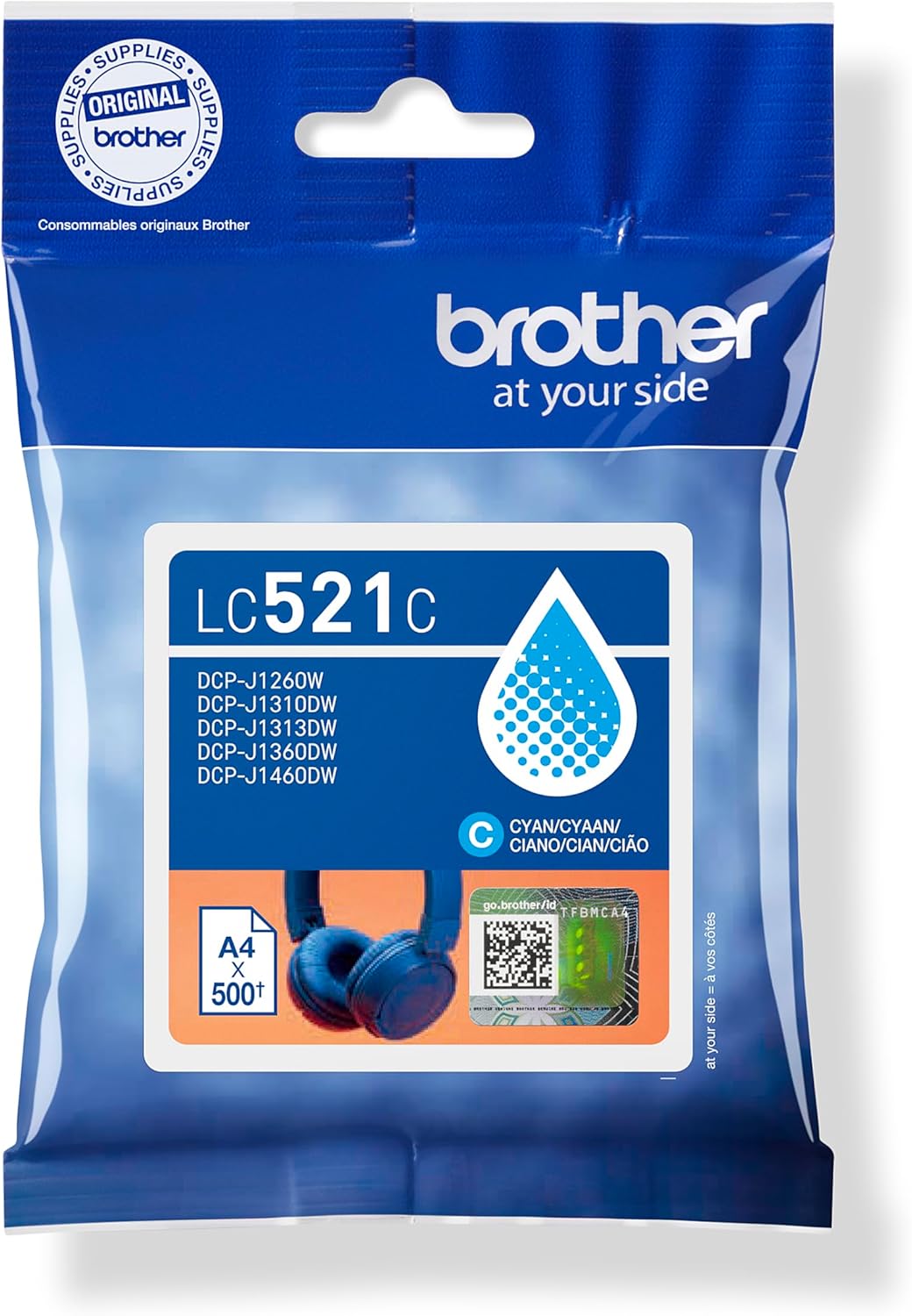 Tinteiro Original Brother LC521C/ Ciano