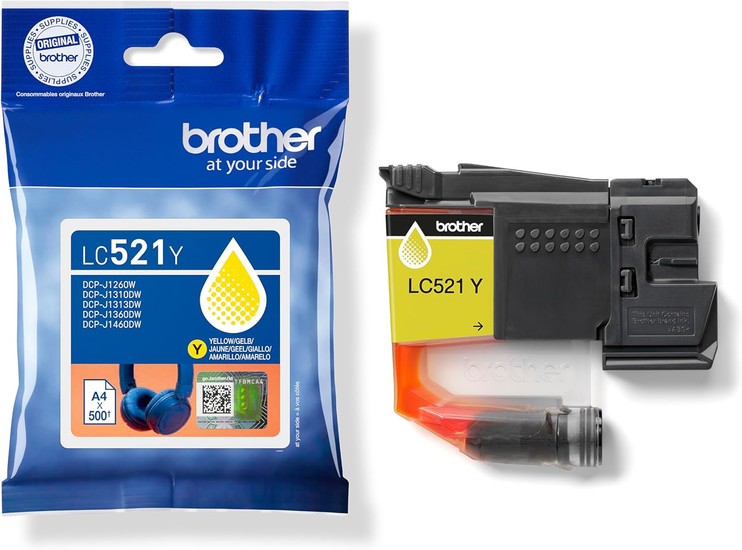 Tinteiro Original Brother LC521Y/ Amarelo - Imagem 3