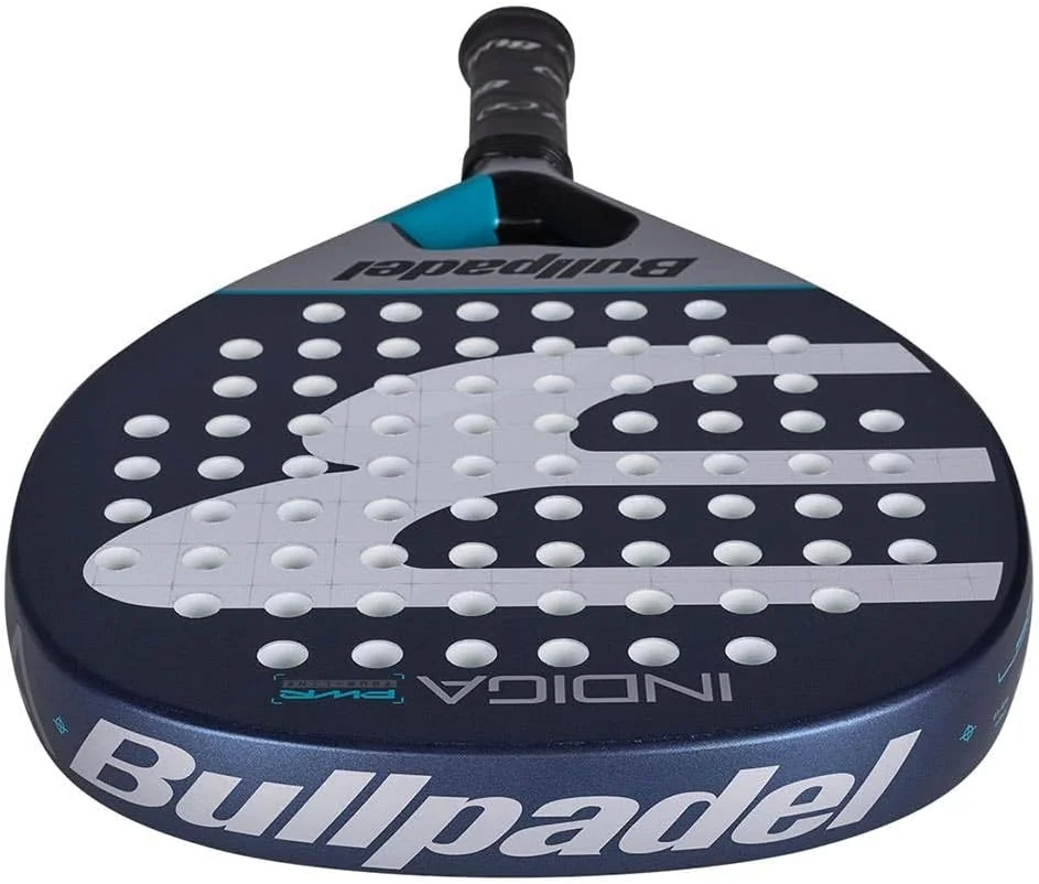 Raquete de Padel Bullpadel Indiga Power 2026 Formato Diamante SoftEva Polyglass Branco e Azul - Imagem 4