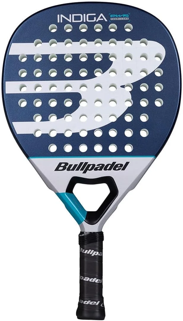 Raquete de Padel Bullpadel Indiga Power 2026 Formato Diamante SoftEva Polyglass Branco e Azul