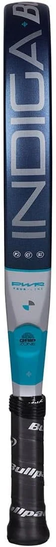Raquete de Padel Bullpadel Indiga Power 2026 Formato Diamante SoftEva Polyglass Branco e Azul - Imagem 3