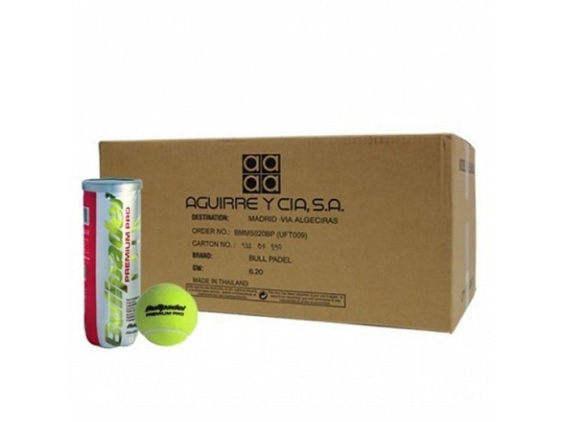 Caixa Bolas Bullpadel Premium Pro/ 24 packs de 3 unidades