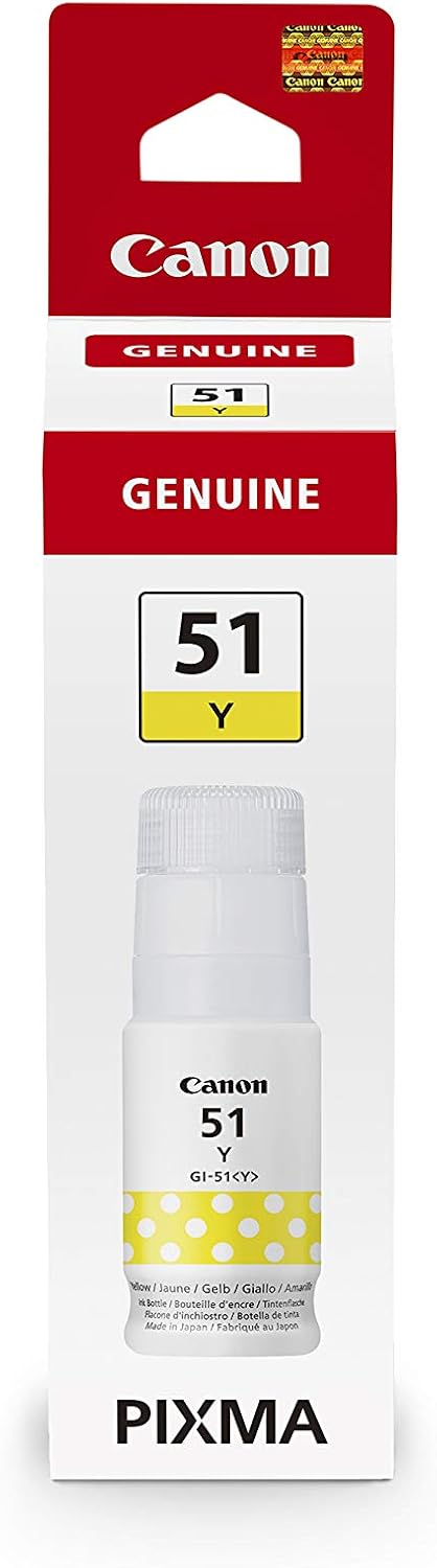 Garrafa de Tinta Original Canon GI-51/ Amarela