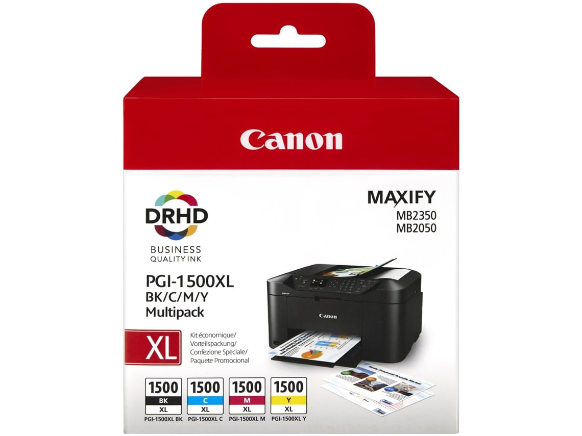 Tinteiro Original Canon PGI-1500XL Multipack Alta Capacidade/ Ciano/ Magenta/ Amarelo/ Preto - Imagem 7