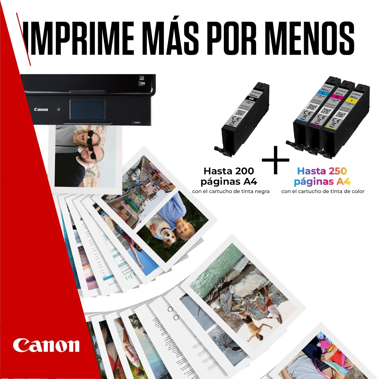 Tinteiro Original Canon CLI-581XXL Multipack Alta Capacidade/ Ciano/ Magenta/ Amarelo/ Preto - Imagem 5