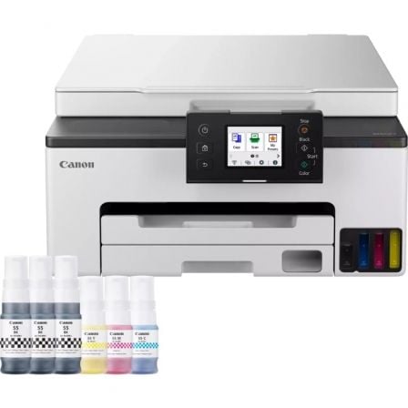 Multifunções Recarregável Canon MAXIFY GX1050 MegaTank 3 em 1 Wi-Fi/ Duplex/ Pack Impressora + Consumíveis XL/ Branca