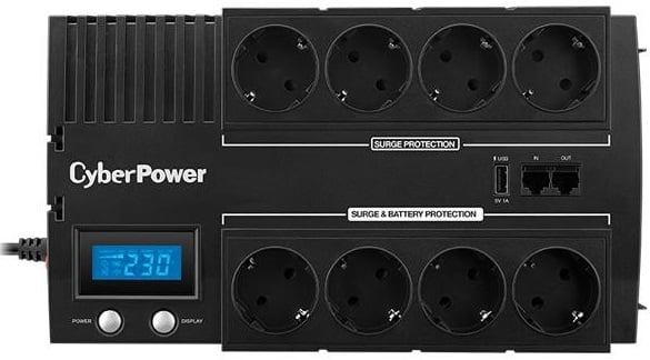 UPS Linha Interactiva Cyberpower BR1200ELCD/ 1200VA-720W/ 8 Saídas/ Formato Bloco - Imagem 2