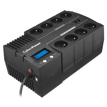 SAI CyberPower BR700ELCD 700VA 420W 8 Tomadas LCD Portas USB Preto