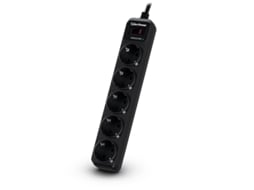 Régua de tomadas com interruptor Cyberpower B0520SC0-DE/ 5 Tomadas de corrente/ Cabo 1.8m/ Preta - Imagem 2
