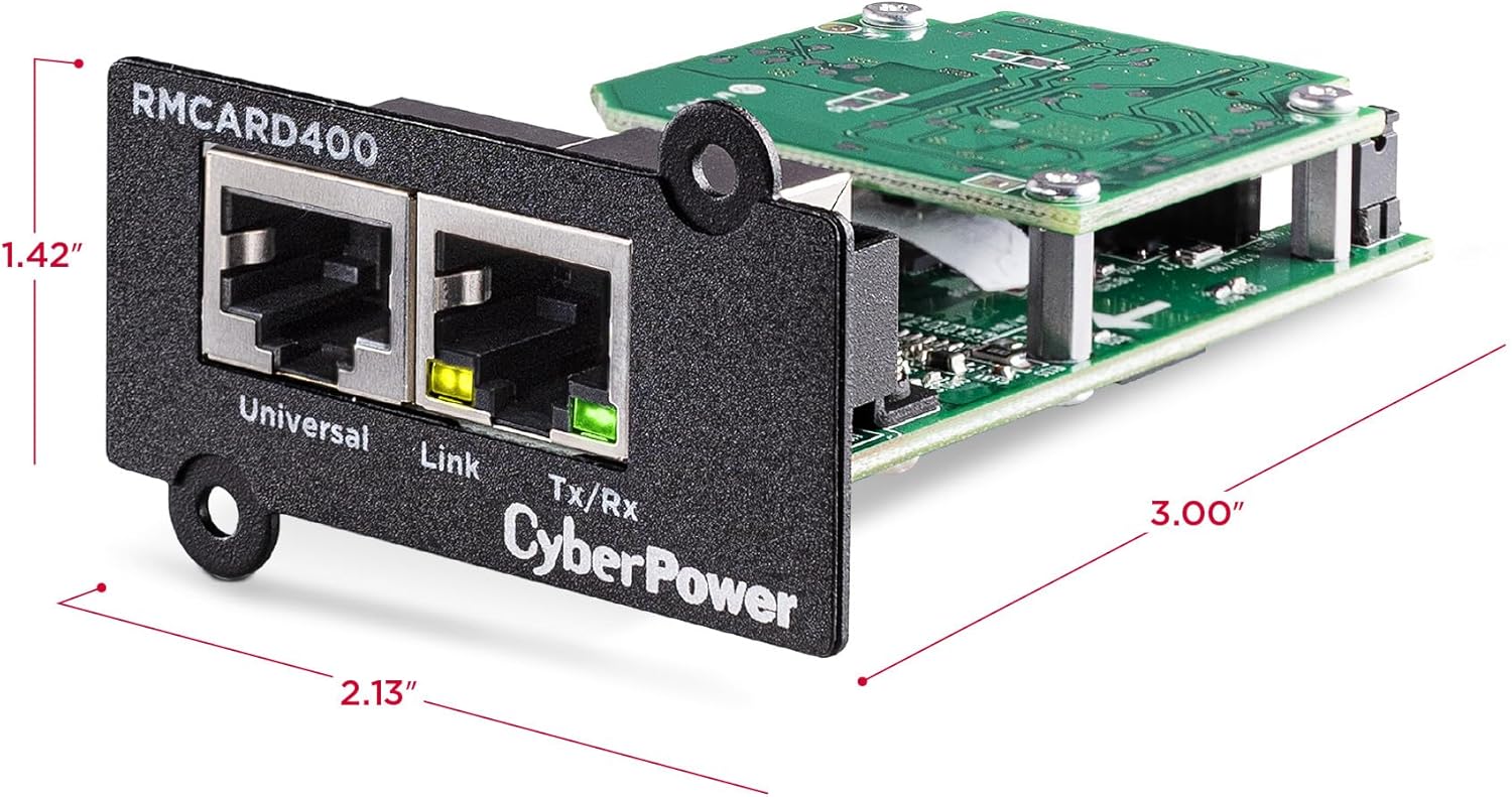 Placa de Gestão Remota CyberPower RMCARD400 SNMP/HTTP RJ45 compatível com Envirosensor - Imagem 5