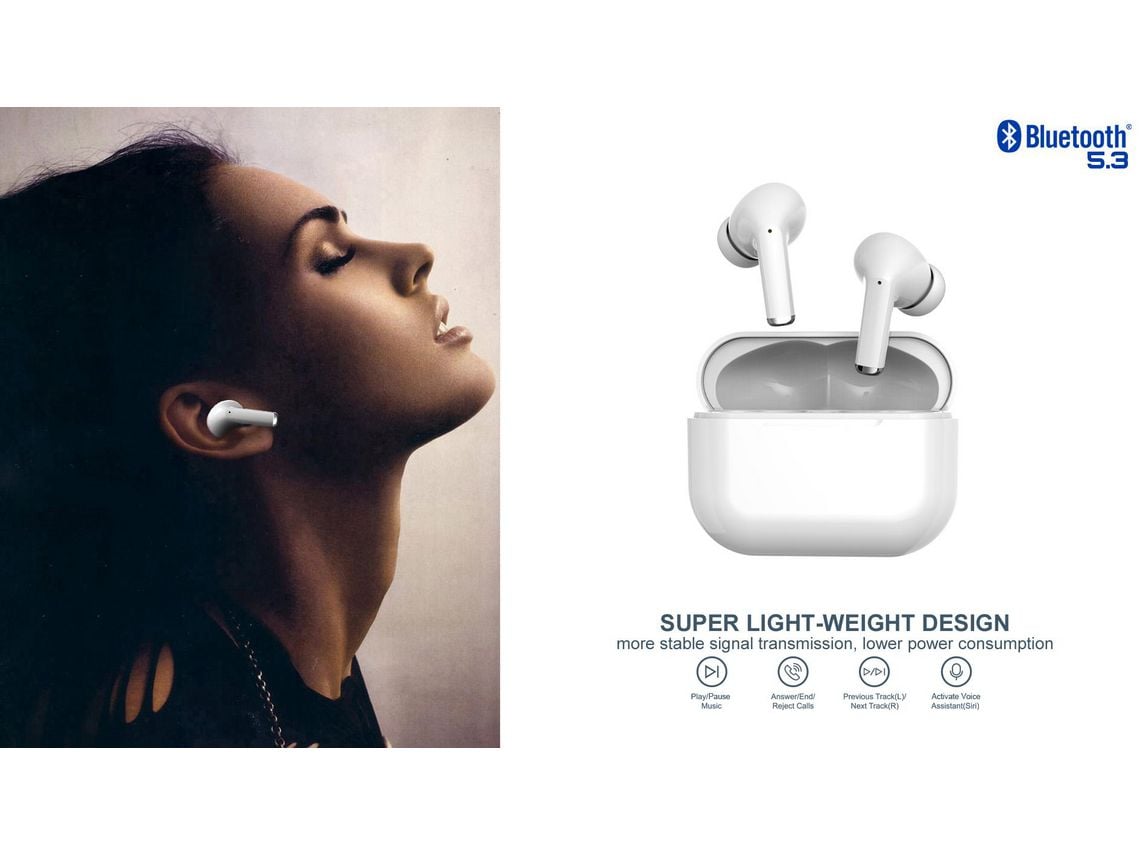 Auriculares Bluetooth Daewoo DW2002 com estojo de carga/ Autonomia 6h/ Brancos - Imagem 5