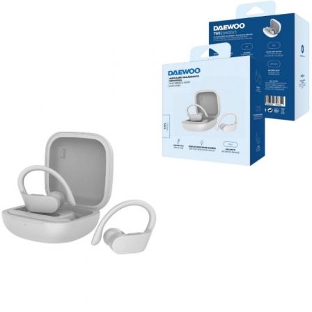 Auscultadores Desportivos Bluetooth Daewoo DW2023 com estojo de carregamento/ Autonomia 5h/ Brancos - Imagem 3