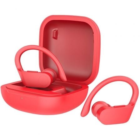 Auscultadores Desportivos Bluetooth Daewoo DW2025 com estojo de carregamento/ Autonomia 5h/ Vermelhos