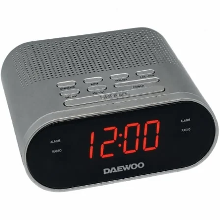 Rádio Despertador Daewoo DW1219 com Ecrã LED AM/FM Saída Auriculares 3.5mm e Cabo 1.5m