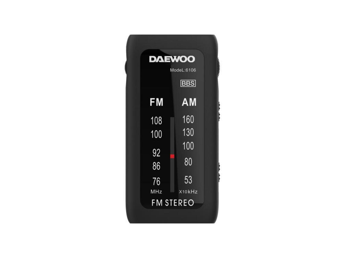 Rádio Portátil Daewoo DW1109/ Preta