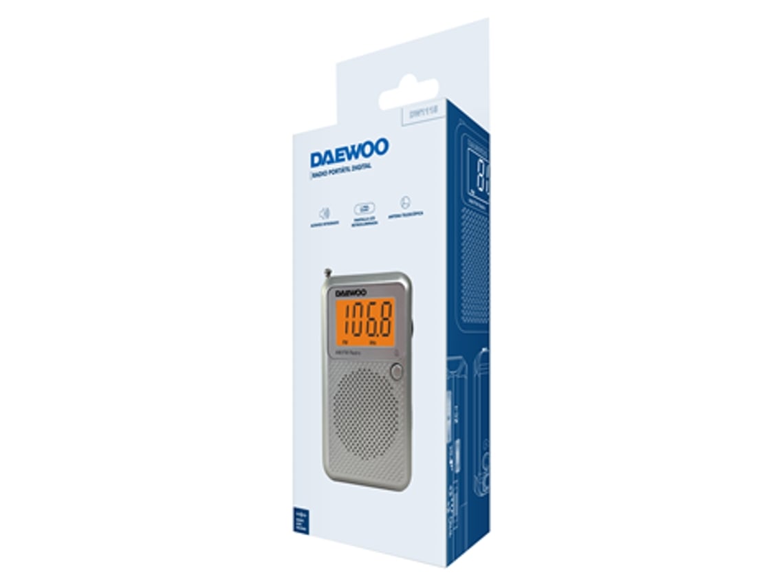 Rádio Portátil Daewoo DW1115/ Cinzento - Imagem 2