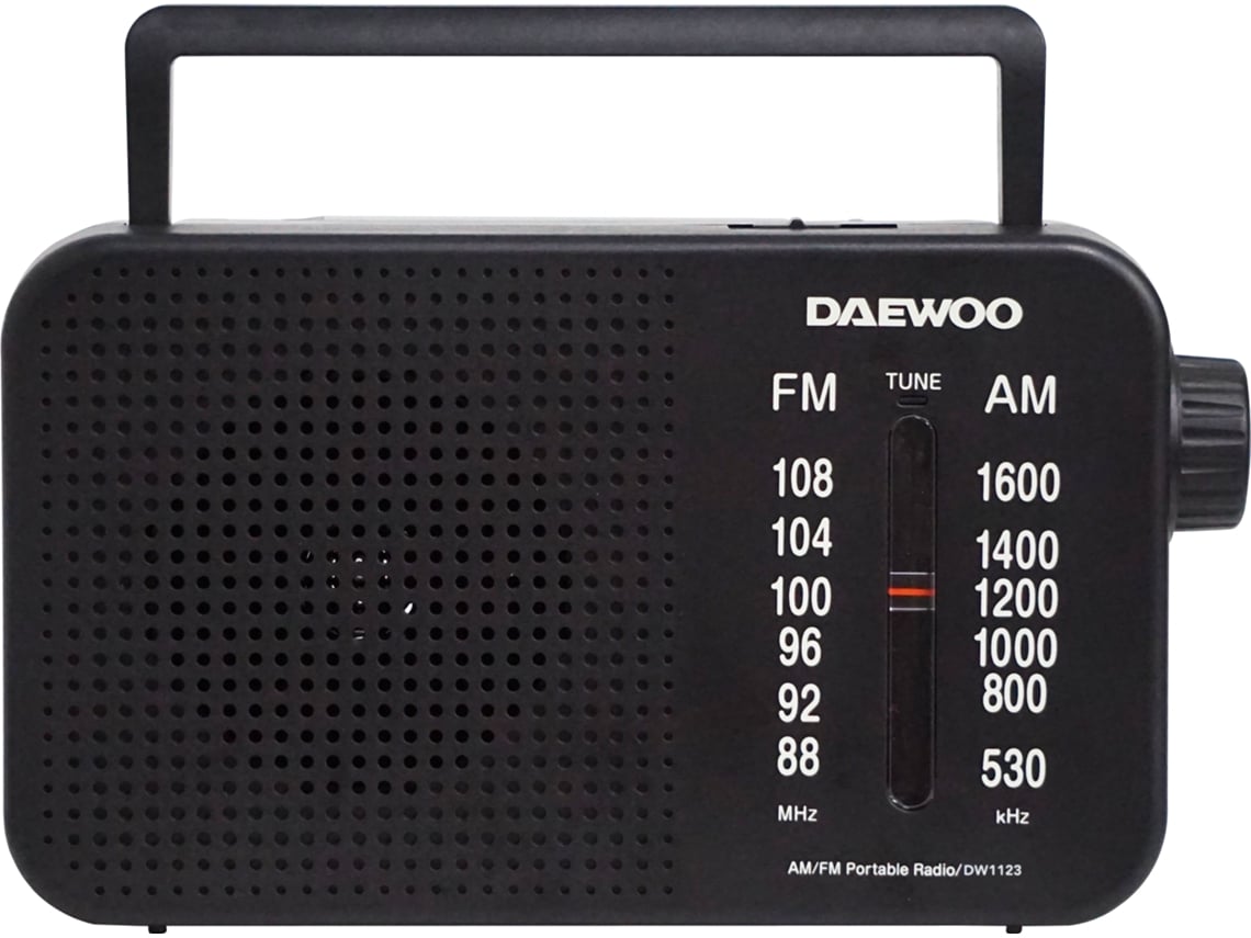 Rádio Portátil Daewoo DW1123/ Preto