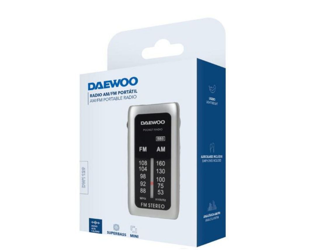 Rádio Portátil Daewoo DW1129/ Prata - Imagem 2