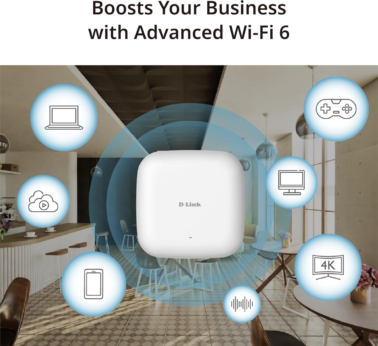 Ponto de Acesso Sem Fios D-Link DBR-X3000-AP/ WiFi 6/ PoE/ 3000Mbps/ 2.4GHz 5GHz/ Antenas de 3/4dBi/ WiFi 802.11ax - Imagem 3
