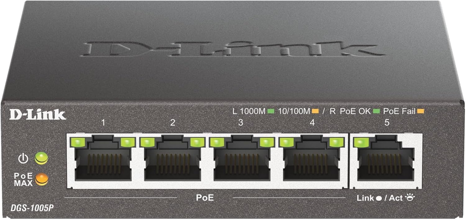 Switch D-Link DGS-1005P 5 Portas/ RJ-45 10/100/1000 PoE - Imagem 2