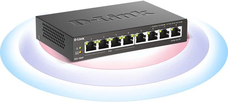 Switch D-Link DGS-1008P 8 Portas/ RJ-45 Gigabit 10/100/1000/ PoE - Imagem 5