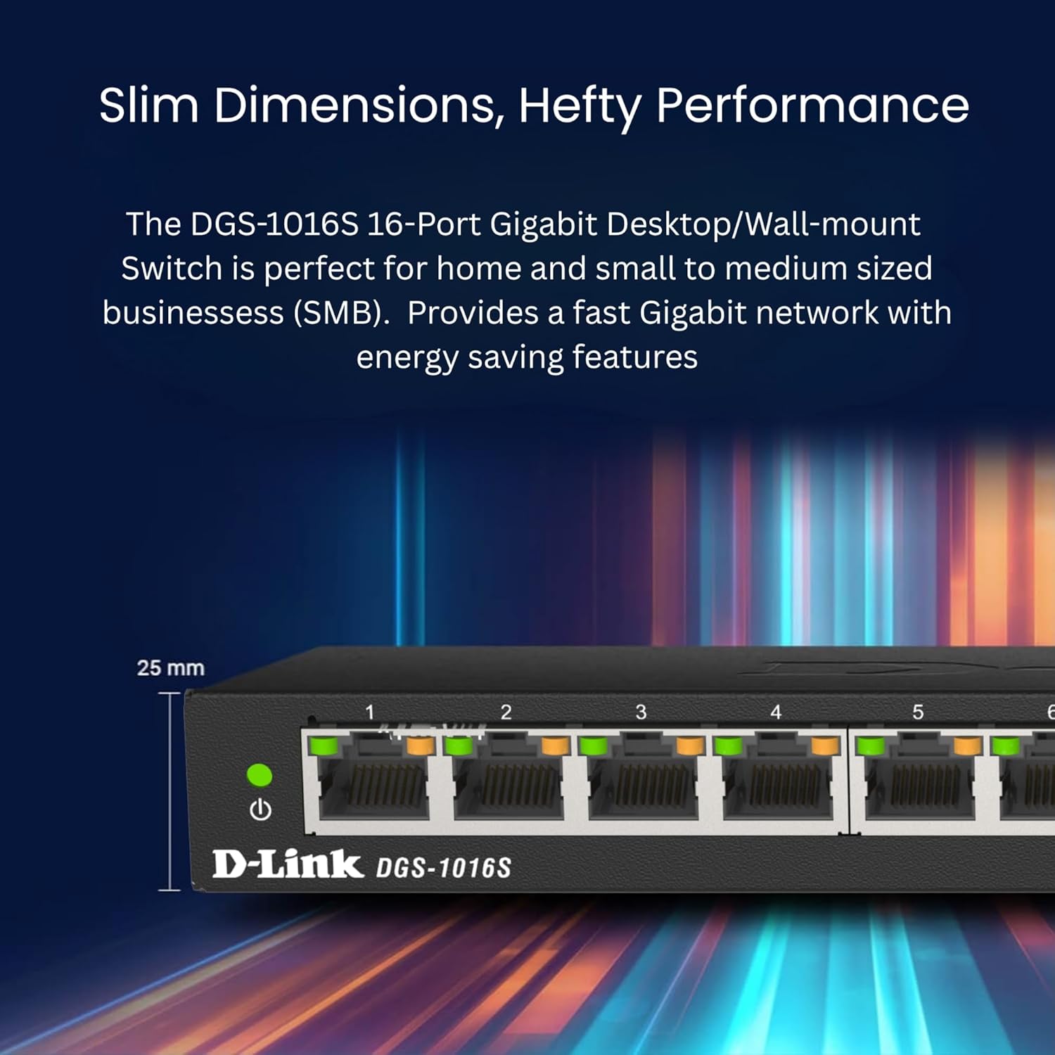 Switch D-Link DGS-1016S 16 Portas/ RJ-45 10/100/1000 - Imagem 3
